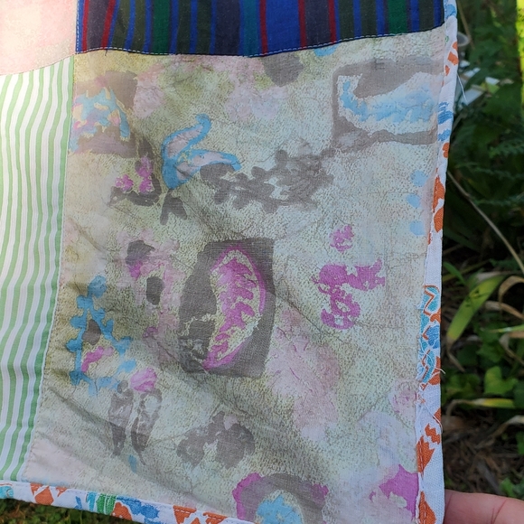 Vintage patchwork blanket ESTATE SALE find - Picture 12 of 14